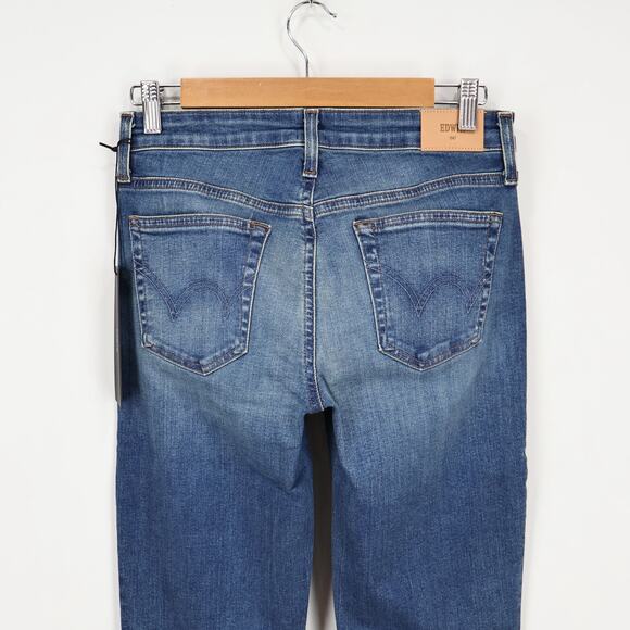 Edwin Lark Mid Rise Bootcut Denim Jean Flashback Blue Size 27 NWT EW2061ICS - Picture 6 of 6